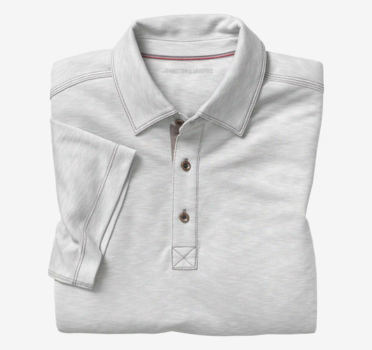 Vintage Slub Polo - Light Gray