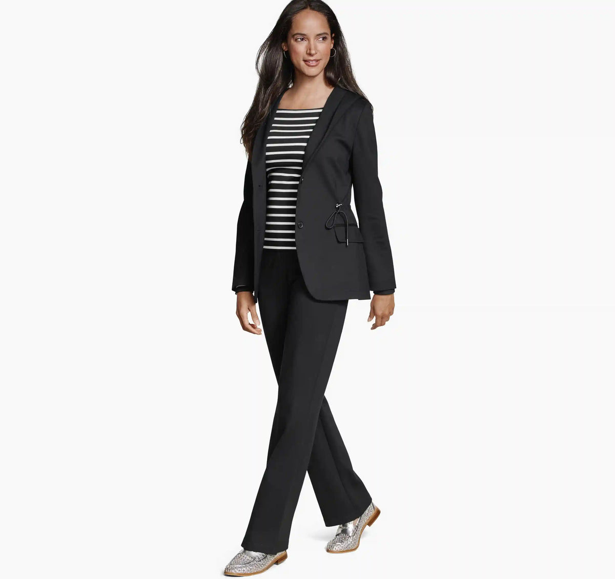 XC Flex® Shawl-Collar Blazer with Hood - Black