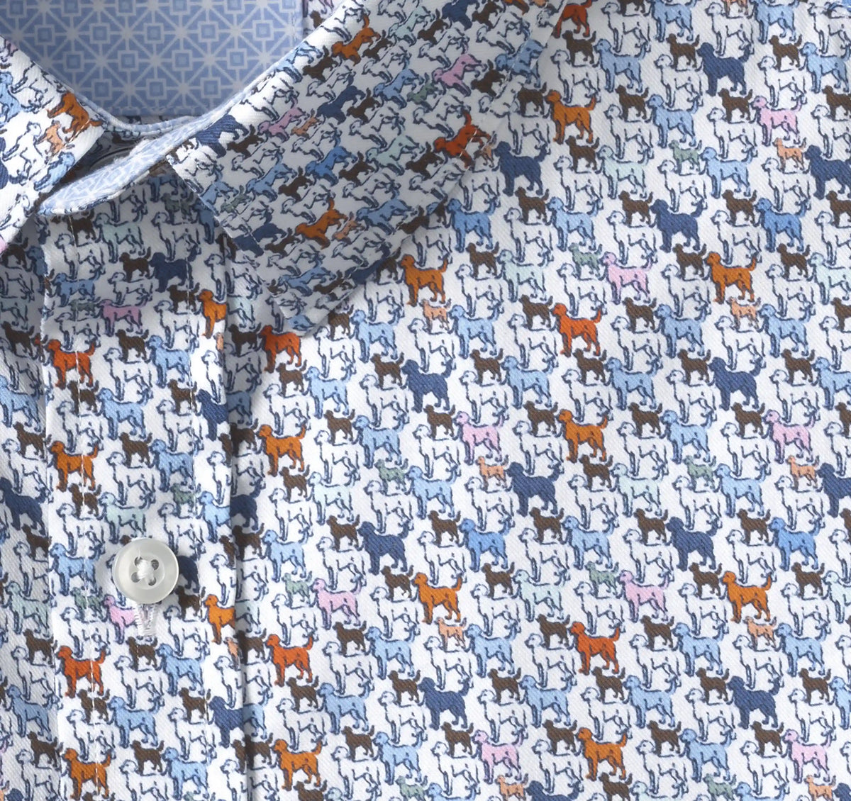 Logan Printed Short-Sleeve Shirt - White Multi Mini Lab