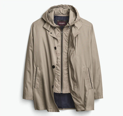 Upton Water-Resistant Raincoat - Khaki