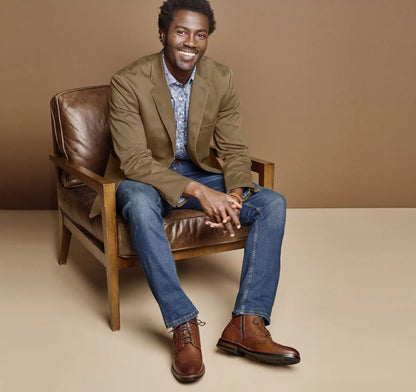 Washed Cotton Blazer - Brown
