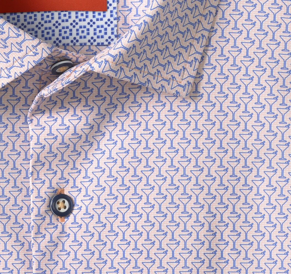 XC+™ Motion Short-Sleeve Print Knit Shirt - Apricot Martini