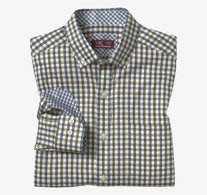 XC4® Sport Long-Sleeve Shirt - Olive Tattersall