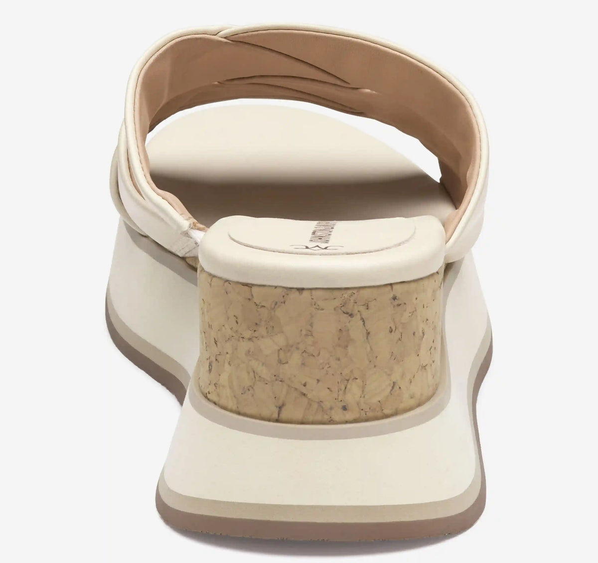 Colleen Triple-Band Slide - Bone Nappa Leather