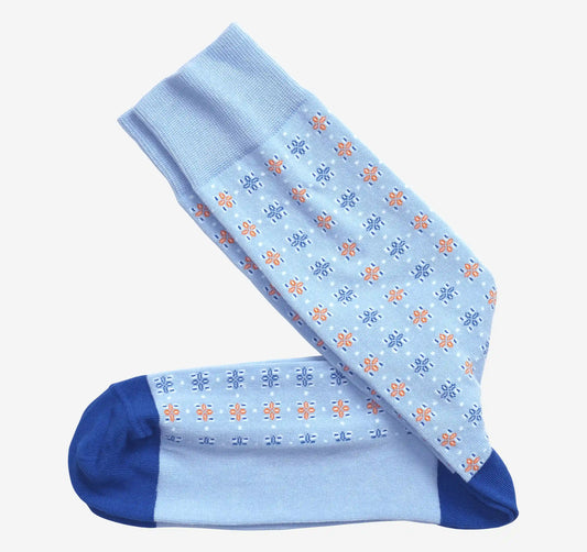 Medallion Socks - Light Blue