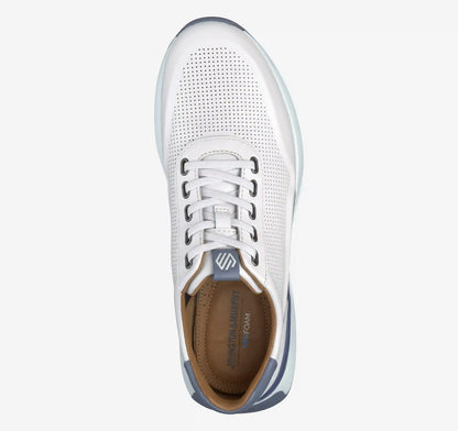 Douglas U-Throat Jogger - White/Gray Full-Grain Leather