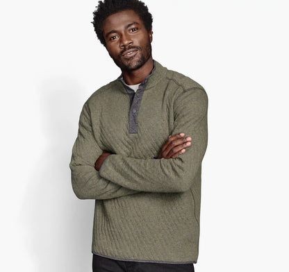 Reversible Quarter-Snap - Moss/Gray Heather