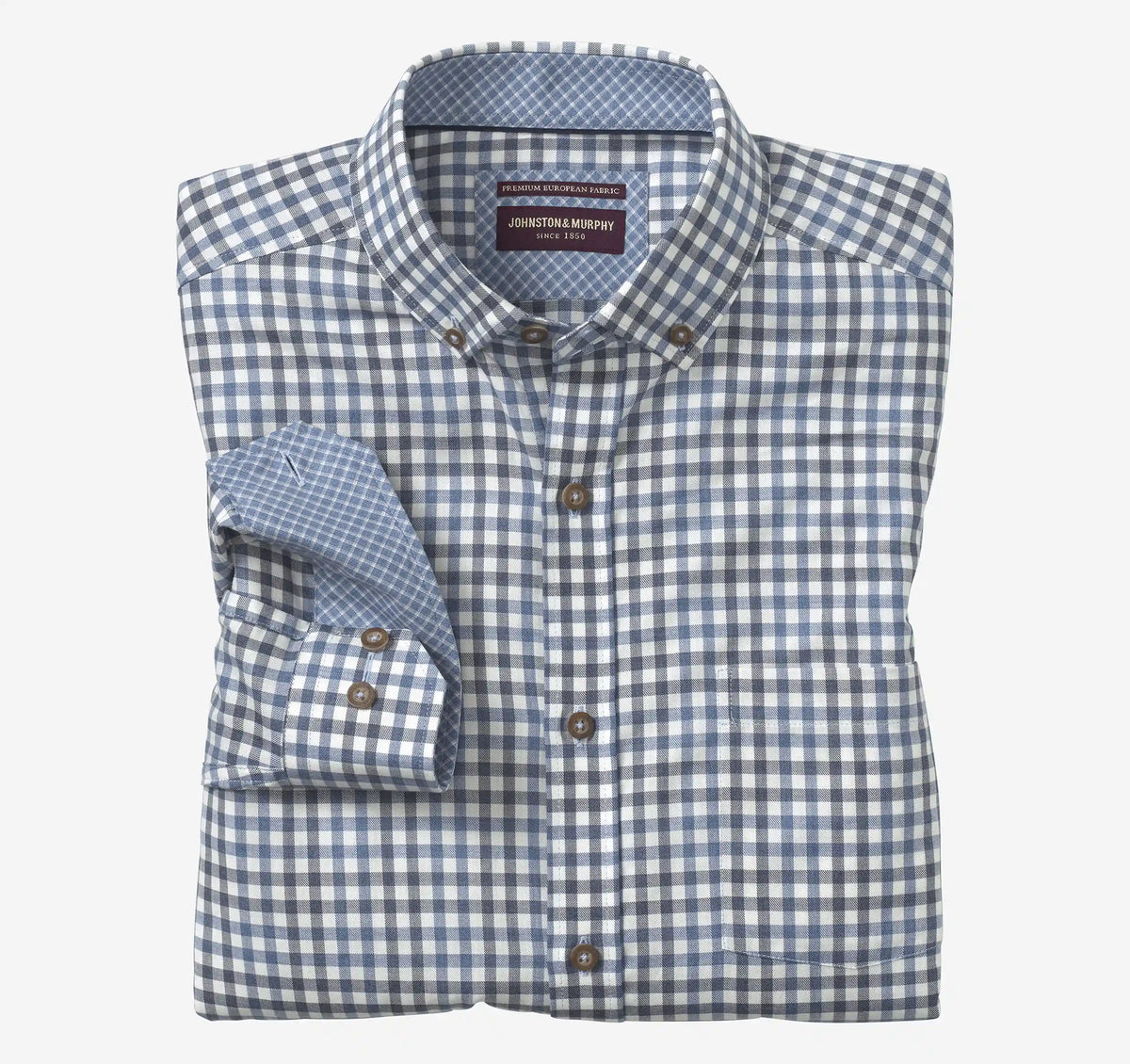 Huntley Mélange Shirt - Blue/Navy Tonal Check