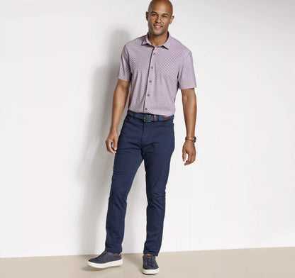 XC+™ Motion Short-Sleeve Print Knit Shirt - Pink Medallion