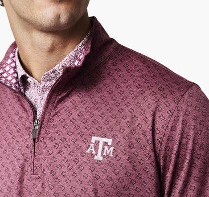 Collegiate XC+™ State Print Quarter-Zip - Texas A&M - Maroon