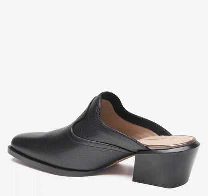 Kalista Mule - Black Full-Grain Leather