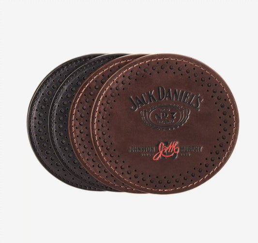 Jack Daniel's x JM 175th Leather Coaster Set - Brown/Black