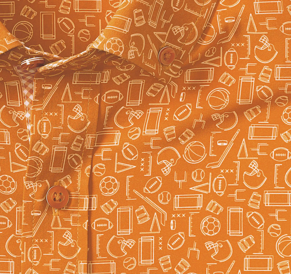 Game Day XC4® Short-Sleeve Multi-Sport Print Shirt - Orange