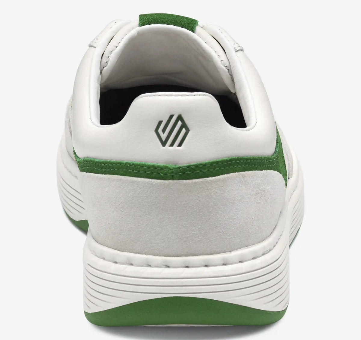 Dawson Moc Toe U-Throat - White Full Grain/Green Suede