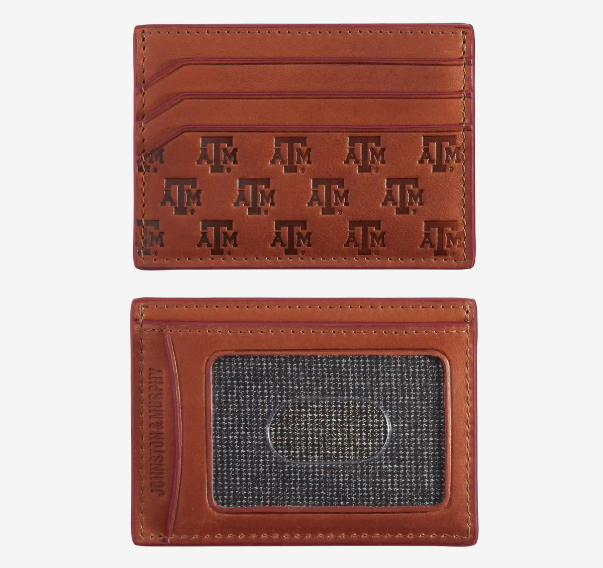Collegiate Embossed Weekender Wallet - Texas A&M - Tan Full Grain