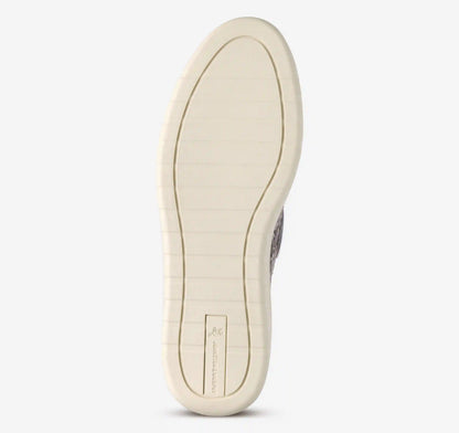 Camryn Tassel Loafer - Pewter Metallic Snake-Embossed Leather