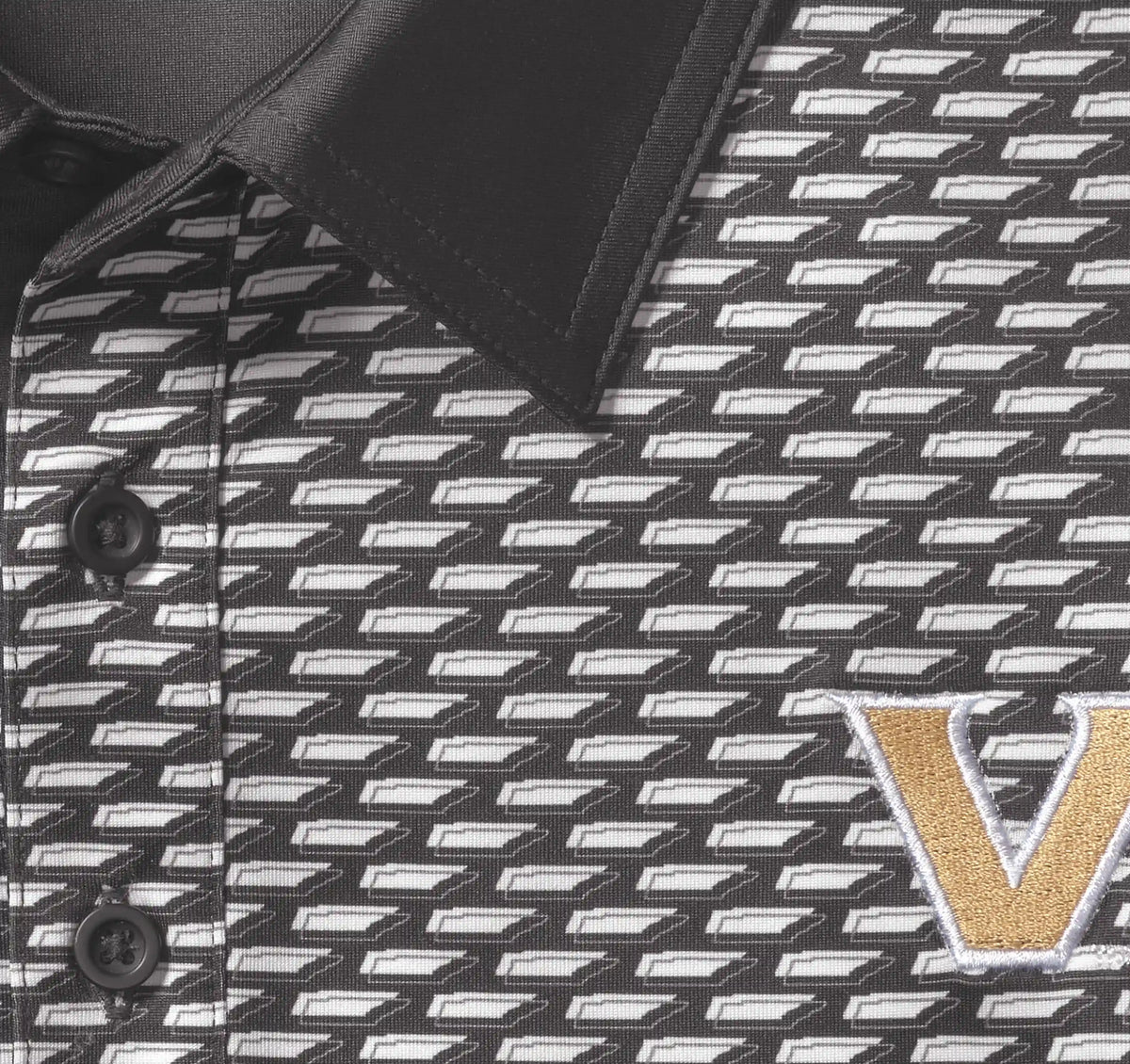 Collegiate XC+™ State Print Polo - Vanderbilt University - Black