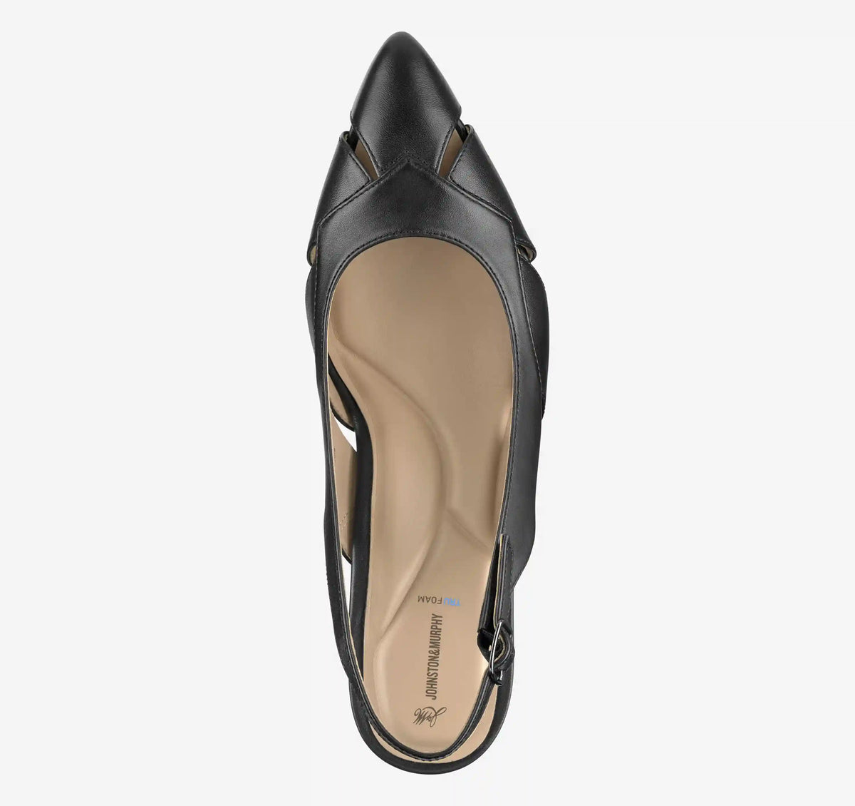 Lindsey Cut-Out Slingback - Black Glove Leather