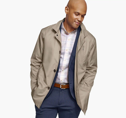 Upton Water-Resistant Raincoat - Khaki