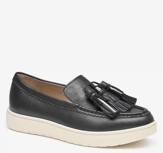 Camryn Tassel Loafer - Black Nappa Leather