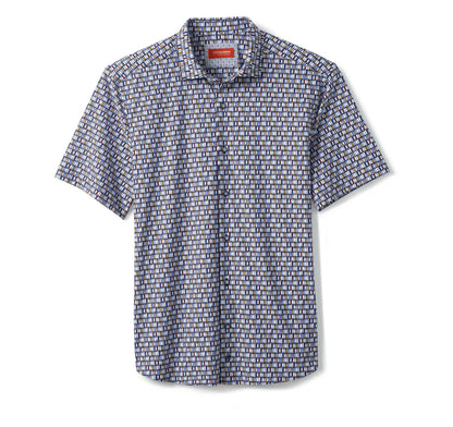 XC+™ Motion Short-Sleeve Print Knit Shirt - Navy Surfboard