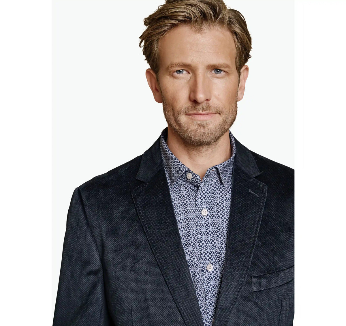 Printed Plush 175th Anniversary Blazer - Navy