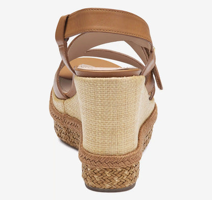 Addison Asymmetrical Wedge - Cognac Nappa Leather