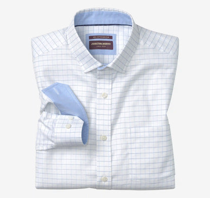 Ovation Non-Iron Dress Shirt - White Windowpane