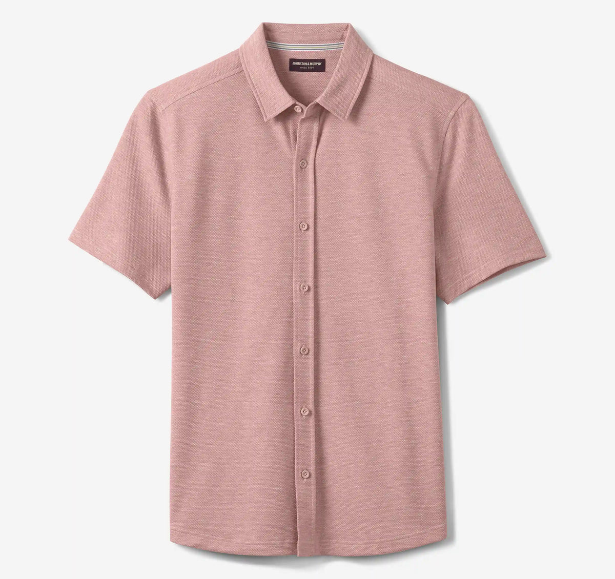 Bennett Short-Sleeve Shirt - Pink Honeycomb