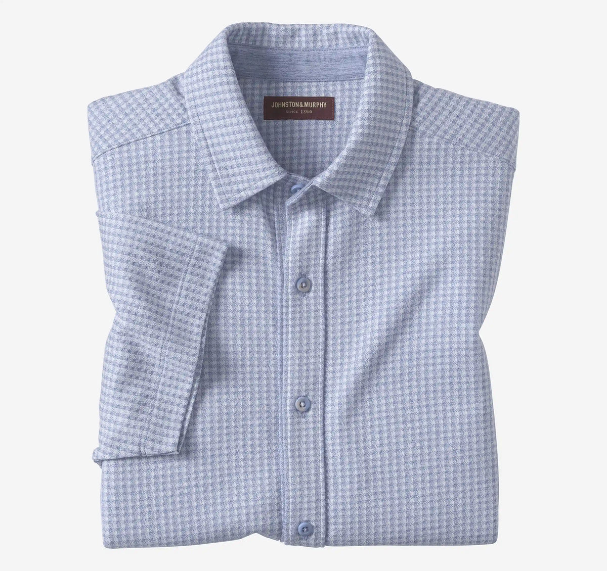 Bennett Short-Sleeve Shirt - Light Blue Gingham