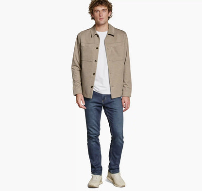 XC Flex® Pinnacle Knit Shirt Jacket - Tan Twill