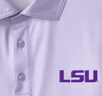 Collegiate XC+™ Gingham Polo - LSU - Violet Shirt