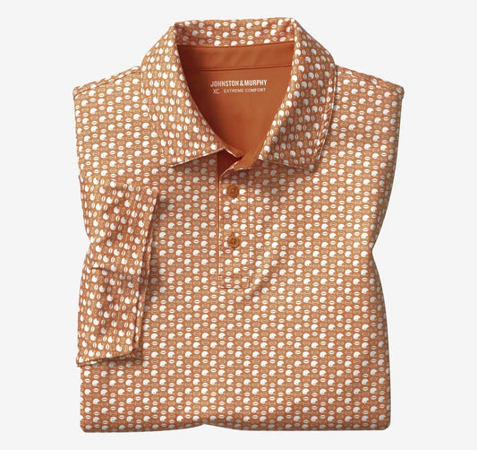 Game Day XC+™ Helmet-and-Football Print Polo - Rust