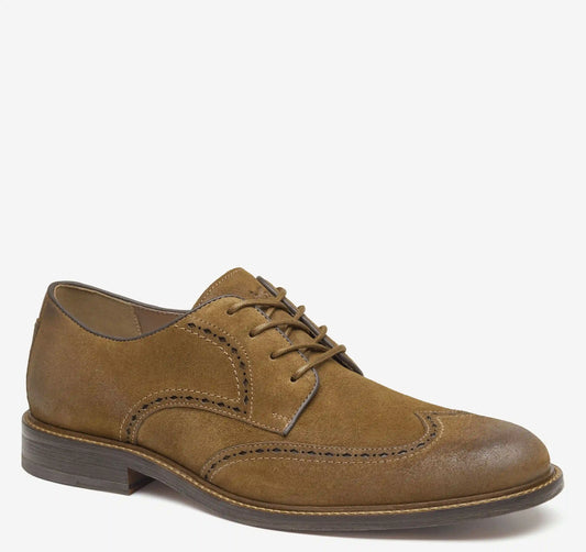 Ripley Wingtip - Snuff Waxed Suede