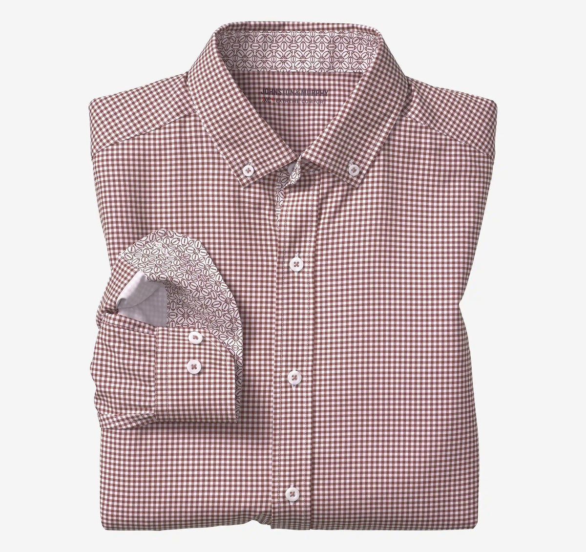 Game Day XC+™ Long-Sleeve Gingham Shirt - Burgundy