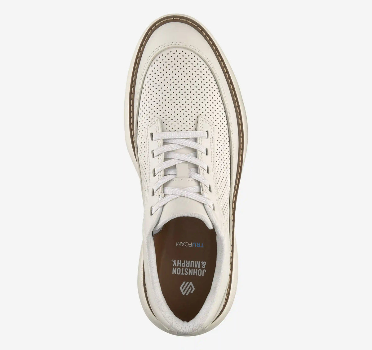Hayden Stretch Lace U-Throat - White Full-Grain Leather
