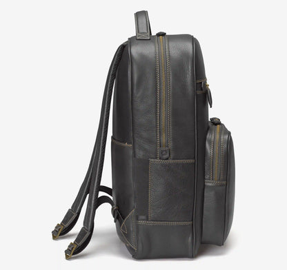 Rhodes Backpack - Black Pebbled Leather
