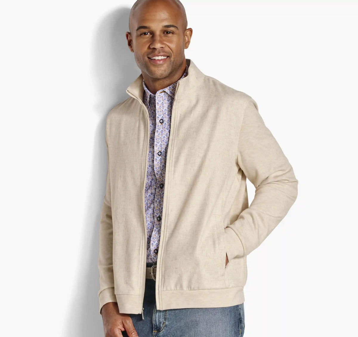 Twill Full-Zip - Oatmeal