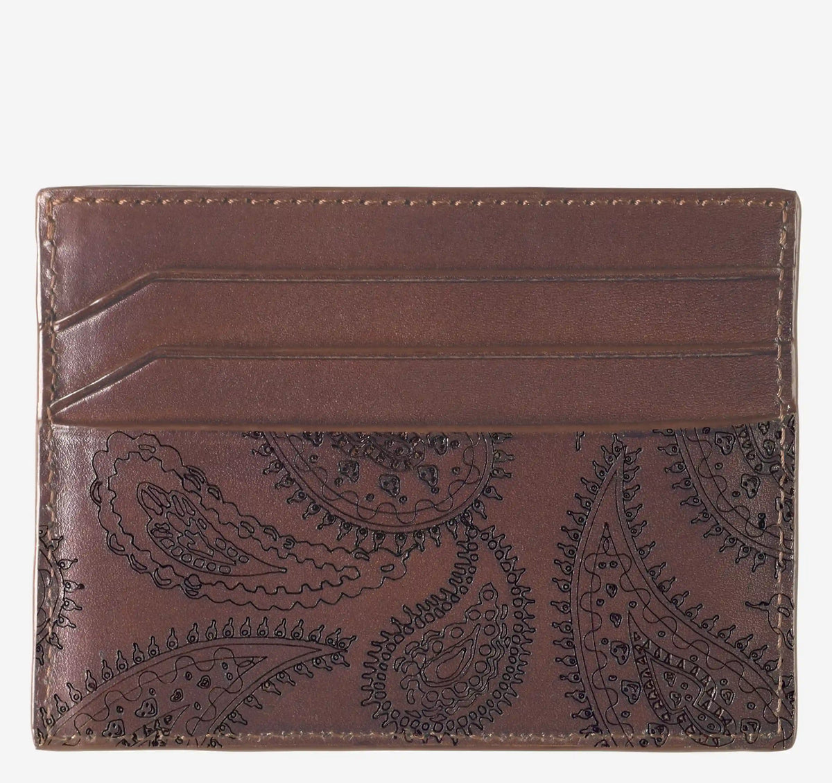 Dress Paisley Weekender Card Wallet - Mahogany