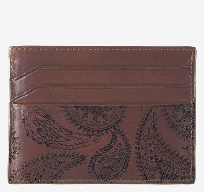 Dress Paisley Weekender Card Wallet - Mahogany