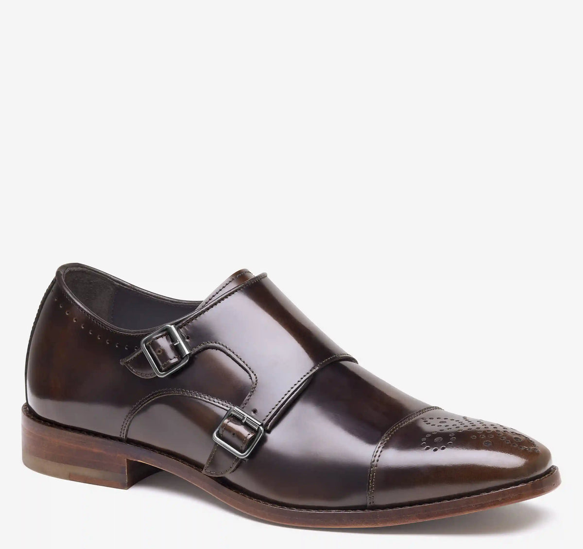 Arrister Double-Monk Cap Toe - Mahogany Italian Full-Grain Leather