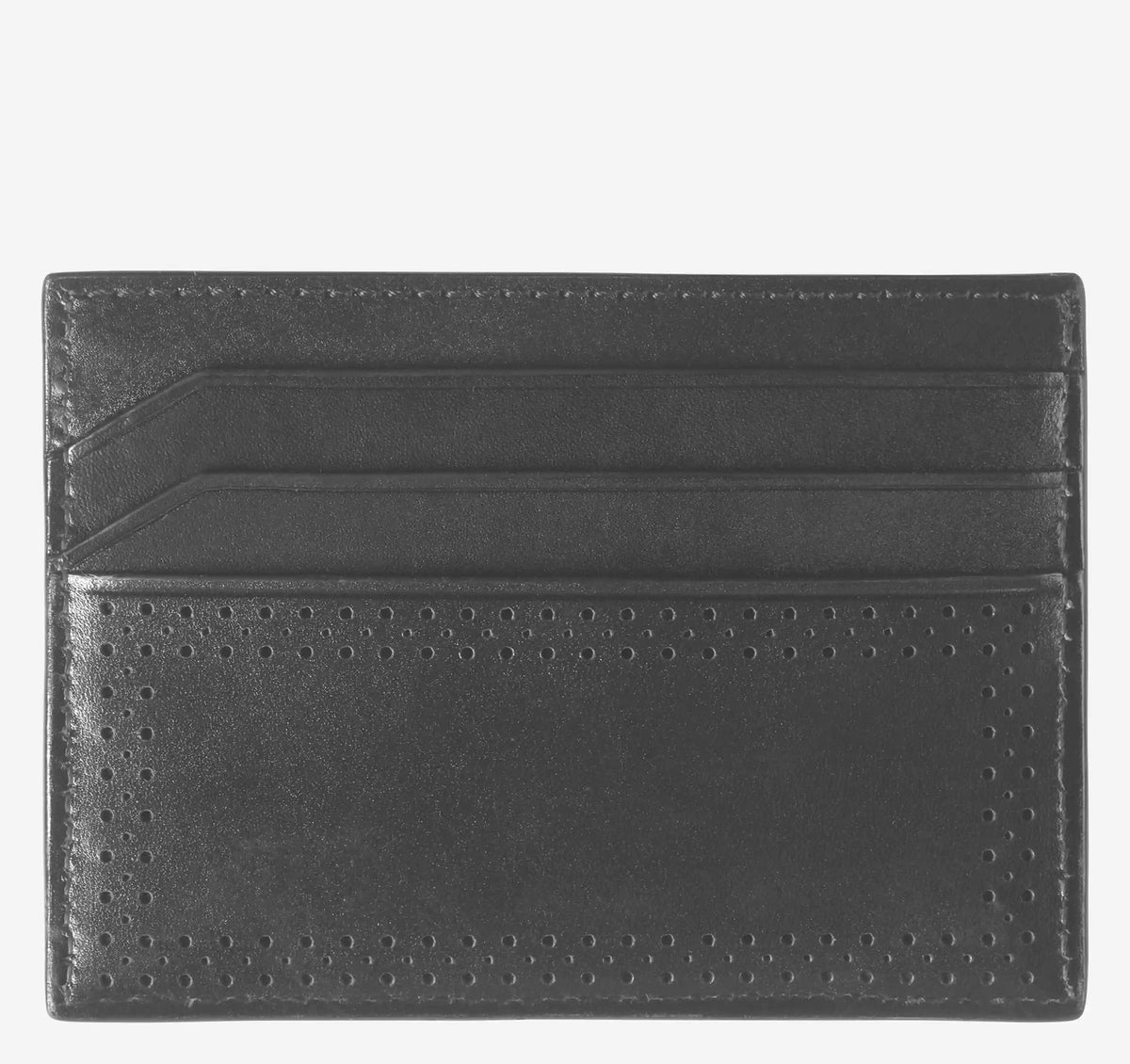 Hudson Perforated Weekender Case - Black Full-Grain Leather