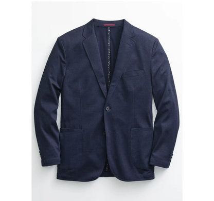 XC Flex® Pinnacle Knit Blazer - Navy Micro Houndstooth