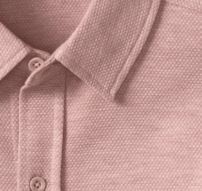 Bennett Short-Sleeve Shirt - Pink Honeycomb