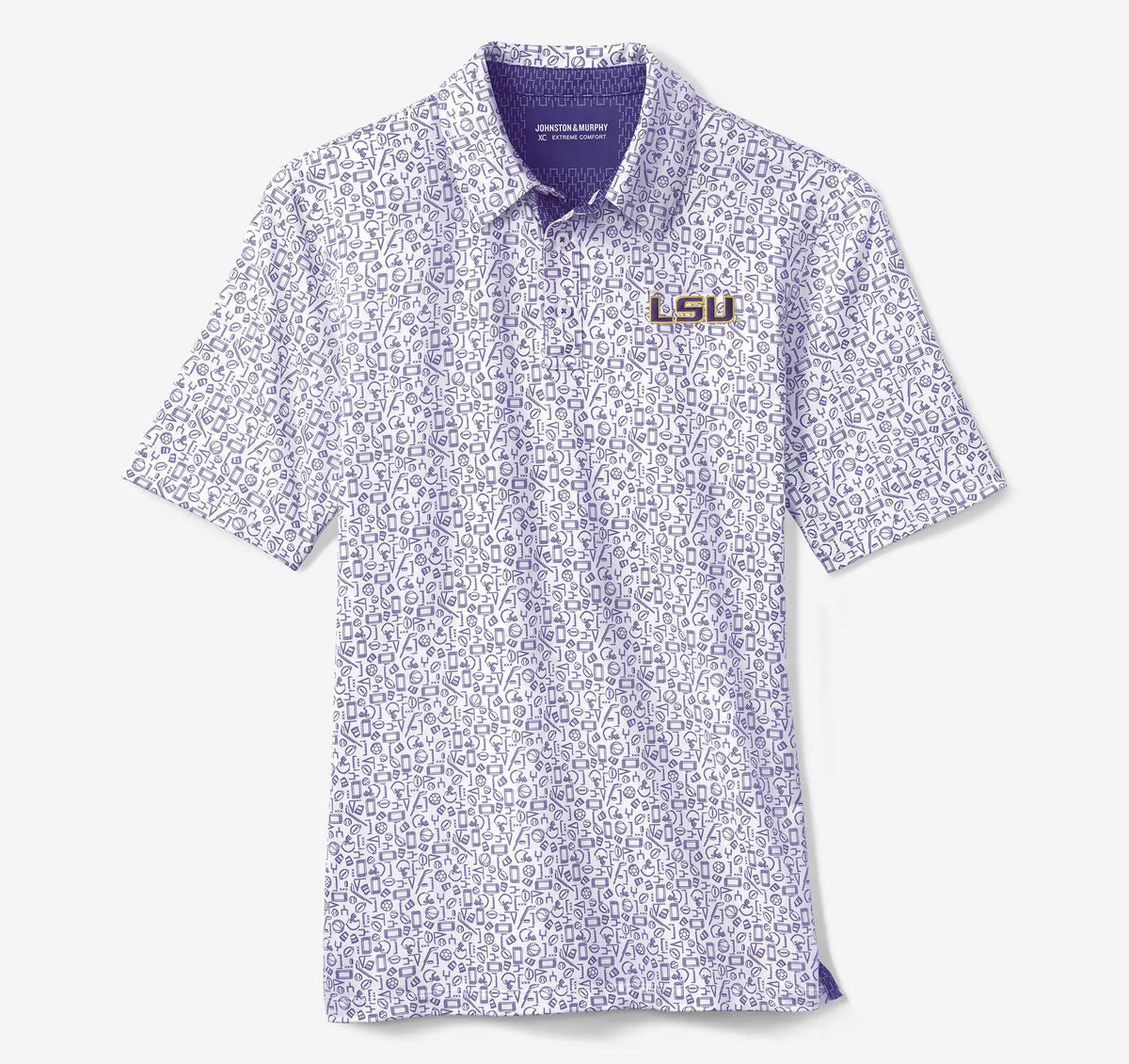 Collegiate XC+­™ Multi Sport Print Polo - LSU - Purple