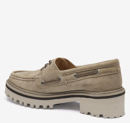 Emmalynn Boat Shoe - Taupe Suede