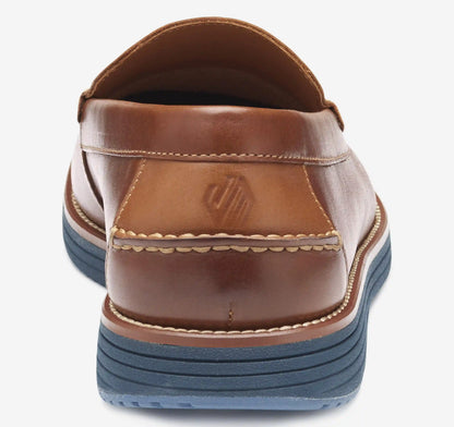 Upton Venetian Loafer - Tan Full Grain/Blue Sole