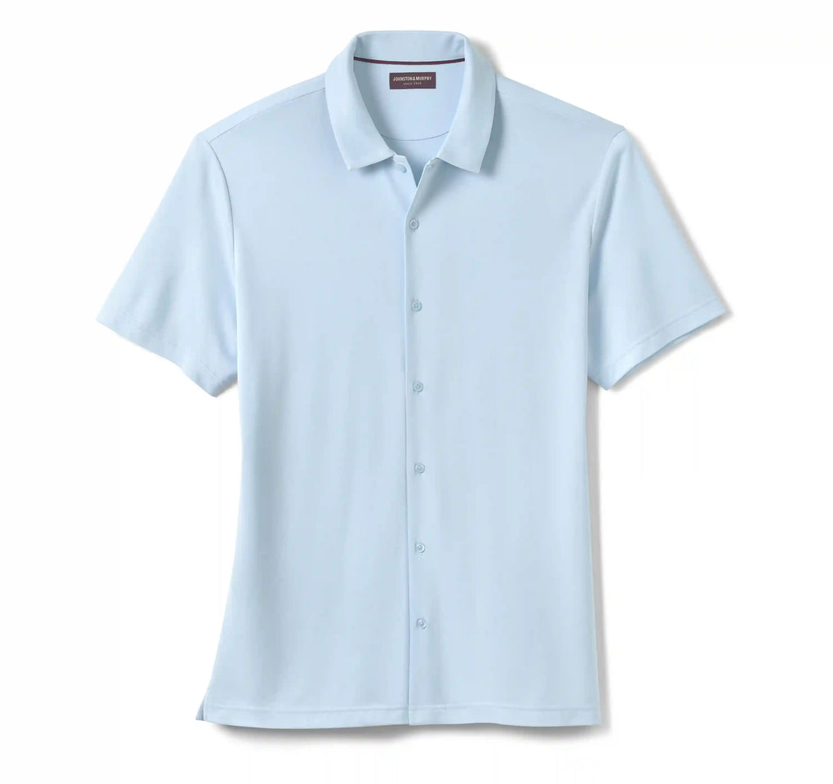 Vintage Birdseye Button-Front Shirt - Light Blue