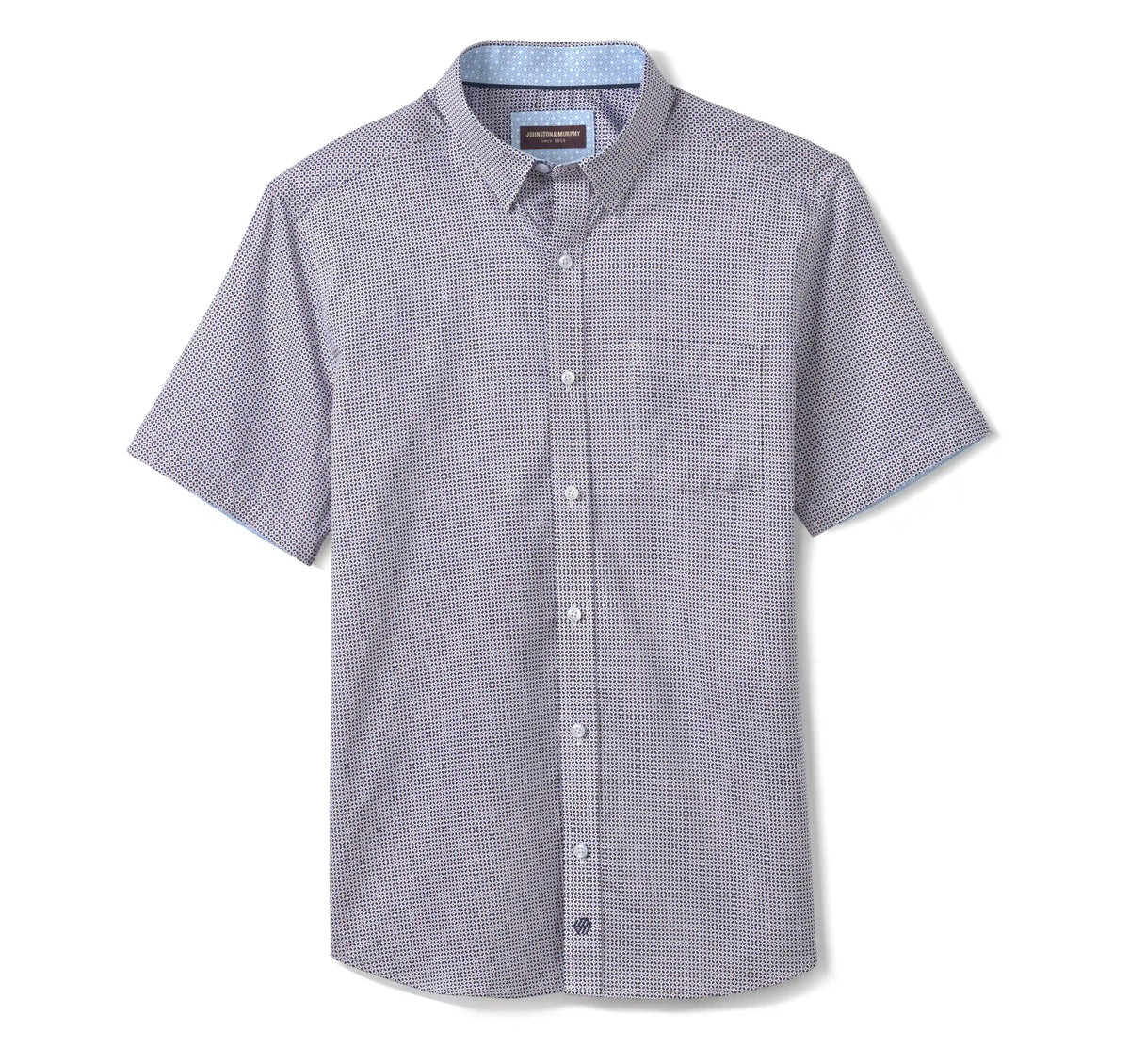 Logan Printed Short-Sleeve Shirt - Navy/Red Mini Floral