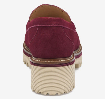 Emmalynn Bit Loafer - Red Kid Suede